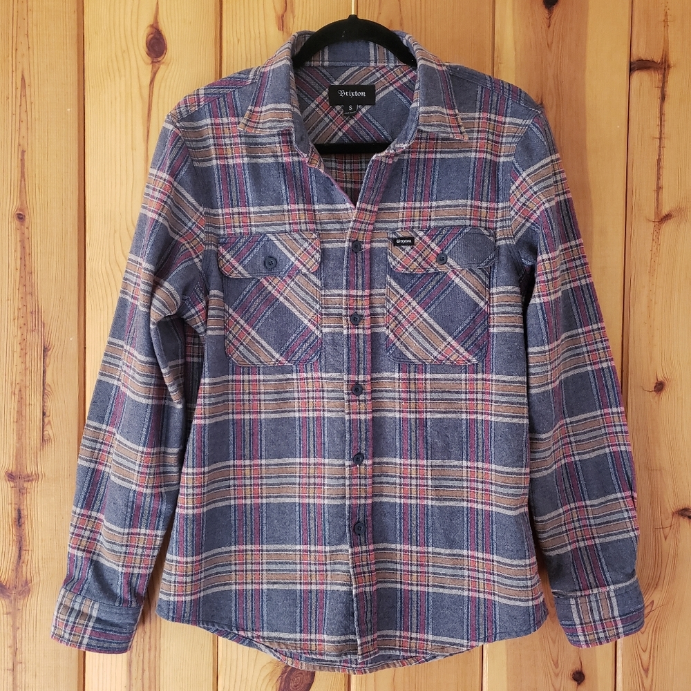 Brixton Bowery plaid flannel shirt, size small - Picture 1 of 6